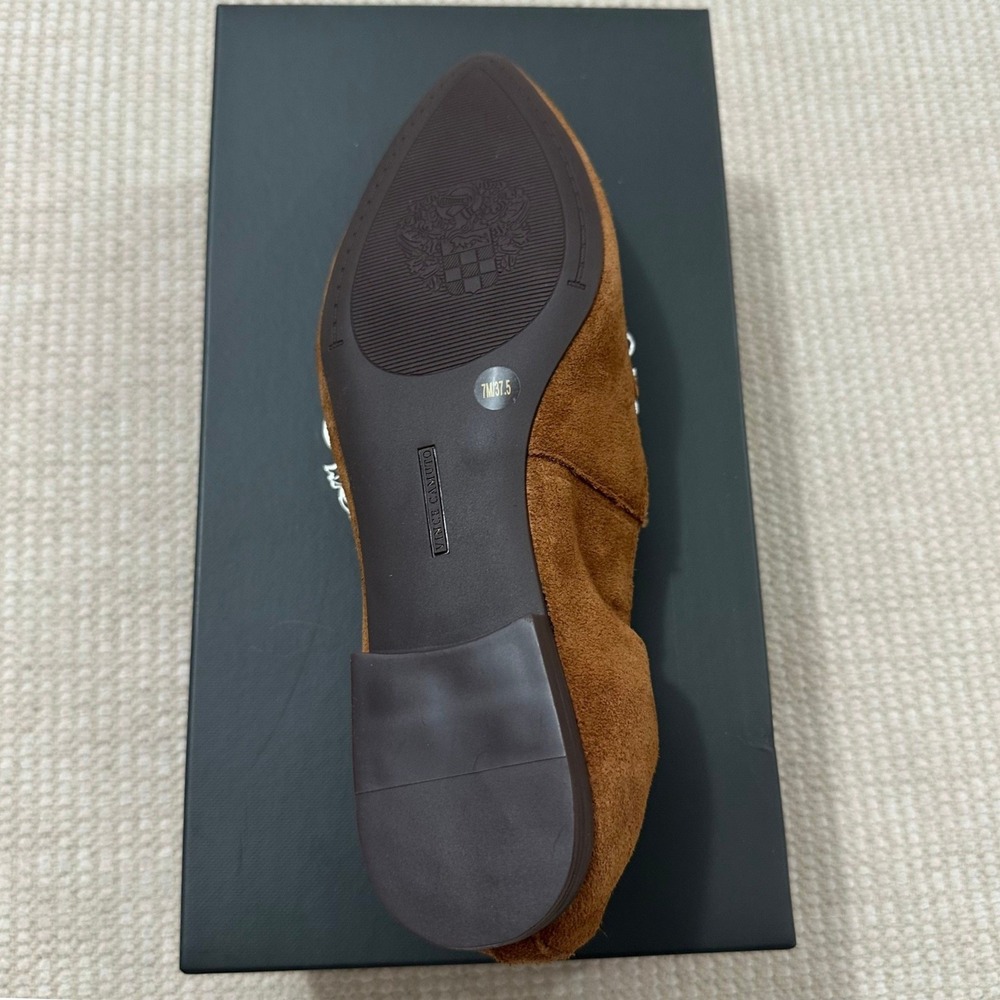 Vince Camuto Azur Burnt Sugar Suede Pointed Toe Loafers Mens 7M NEW - Picture 7 of 7